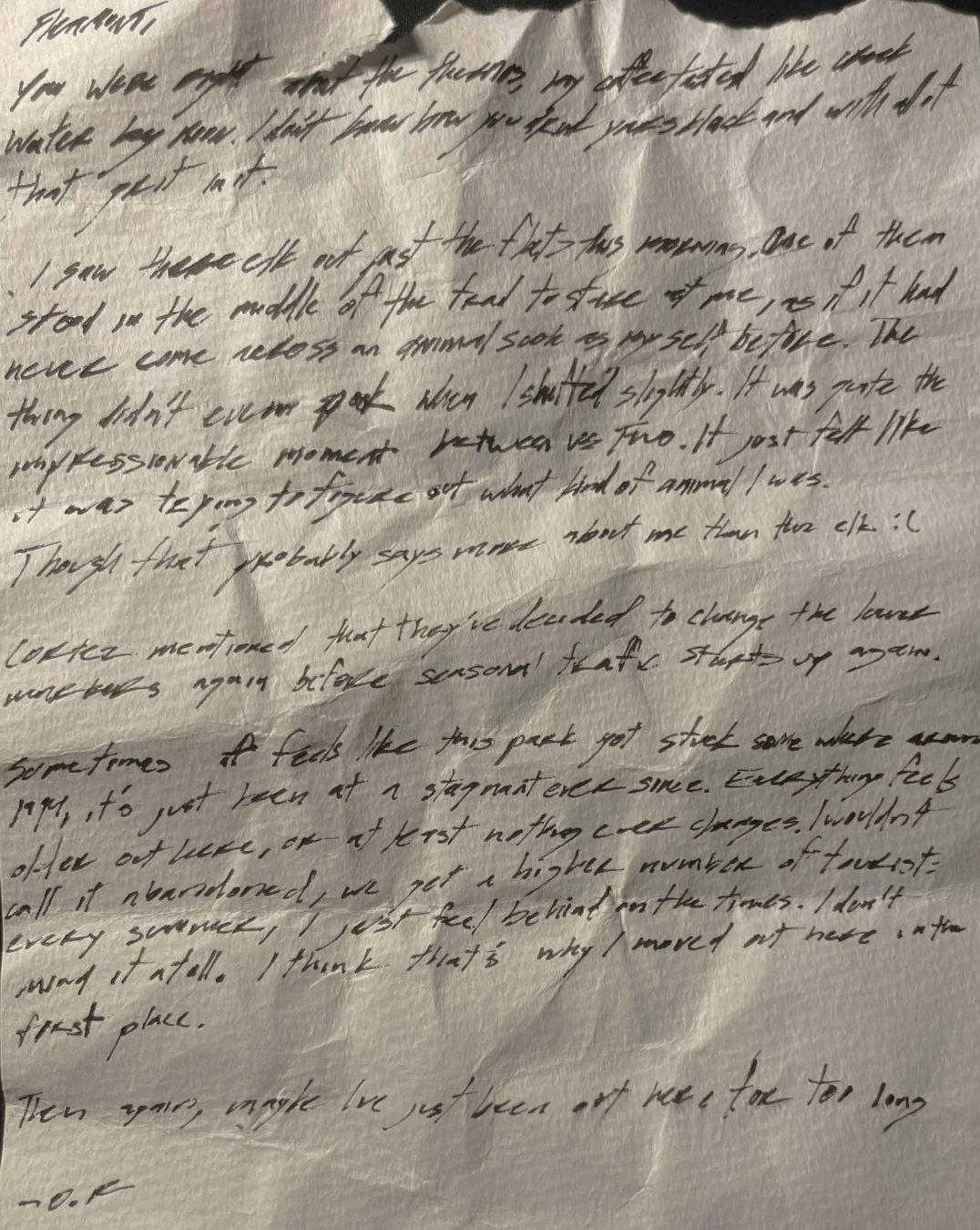 Handwritten note from Otto to Fleamont dated June 4, 1999